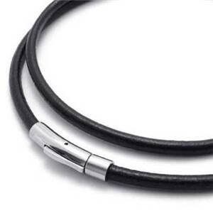 Šperky4U Kožený náhrdelník - ocelový uzávěr, tl. 4 mm - LR0002-040-50