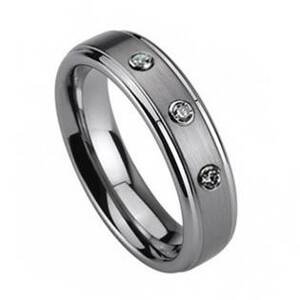 NUBIS® NWF1005 Dámský snubní prsten se 3mi zirkony - velikost 59 - NWF1005-5ZR-59