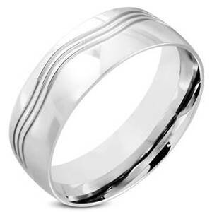 Šperky4U OPR0023 Dámský snubní prsten, šíře 8 mm - velikost 55 - OPR0023-55