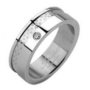 Spikes USA Pánský ocelový prsten šíře 7 mm - velikost 67 - OPR1213-67