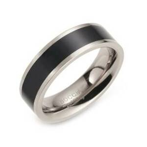 BOCCIA® Titanový prsten BOCCIA® s černým smaltem 0123-07 - velikost 67 - 0123-0767