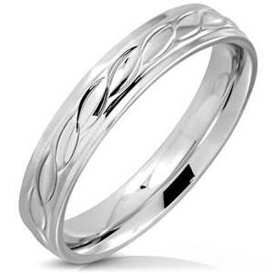 Šperky4U Dámský ocelový snubní prsten OPR0103 - velikost 58 - OPR0103-57