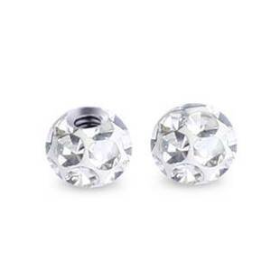 Šperky4U Náhradní kulička s krystaly Swarovski®, 4 mm, závit 1,2 mm - ND01023-04-C