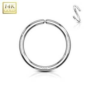 Šperky4U Zlatý piercing - kruh, Au 585/1000 - ZL01180-1008-WG