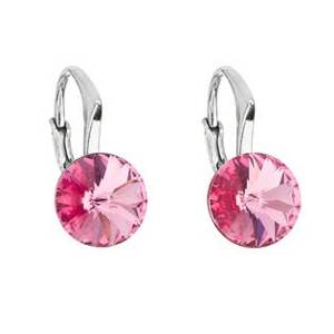 EVOLUTION GROUP CZ Stříbrné náušnice s Crystals from Swarovski® Rose - 31229.3 Rose