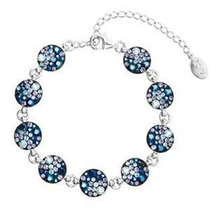 EVOLUTION GROUP CZ Stříbrný náramek s krystaly Crystals from Swarovski® Blue Style - 33048.3