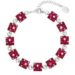 EVOLUTION GROUP CZ Stříbrný náramek s krystaly Crystals from Swarovski® Cherry - 33047.3