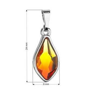 EVOLUTION GROUP CZ Přívěsek bižuterie se Swarovski krystaly oranžová kapka, Fire Opal - 54035.3