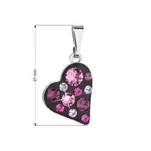 EVOLUTION GROUP CZ Přívěsek bižuterie se Swarovski krystaly, Fuchsia - 54027.3