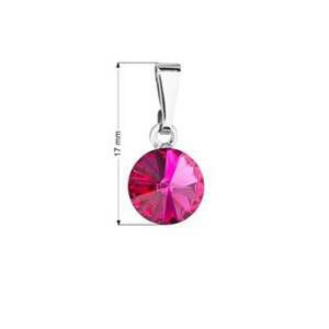 EVOLUTION GROUP CZ Přívěsek bižuterie se Swarovski krystaly, Fuchsia - 54018.3