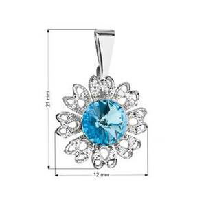 EVOLUTION GROUP CZ Přívěsek bižuterie se Swarovski krystaly, Aquamarine - 54032.3