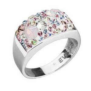 EVOLUTION GROUP CZ Stříbrný hranatý prsten Crystals from Swarovski® Magic Rose - velikost 58 - 35014.3
