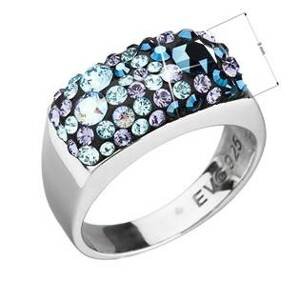 EVOLUTION GROUP CZ Stříbrný prsten s kameny Crystals from Swarovski® Blue Style - velikost 56 - 35014.3