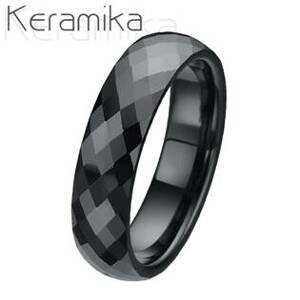 NUBIS® KM1002-6 Pánský keramický snubní prsten, šíře 6 mm - velikost 68 - KM1002-6-68