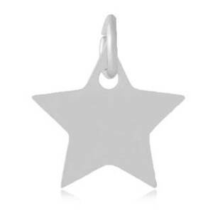 Šperky4U Malý ocelový přívěšek s kroužkem - hvězdička - OPP1656