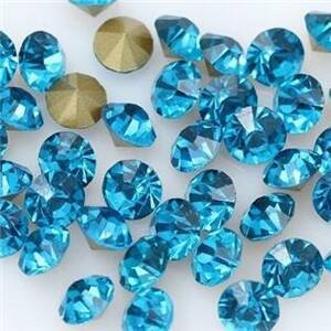 Šperky4U Skleněný šaton SS12 - 3,2 mm, 10ks/bal., Capri Blue - SS12-CB
