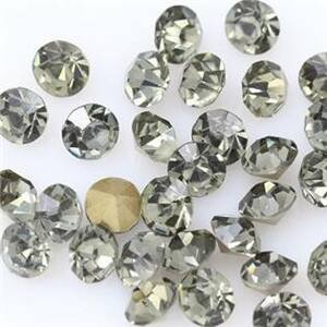Šperky4U Skleněný šaton SS12 - 3,2 mm, 10ks/bal., Black Diamond - SS12-BD