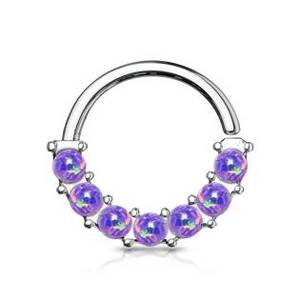 Šperky4U Piercing kruh s opály, 1,0 x 10 mm - K01053-AM