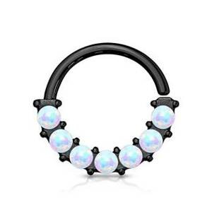 Šperky4U Piercing kruh s opály, 1,0 x 10 mm - K01054-K