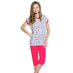 Dívčí vzorované pyžamo Amelia Taro Barva/Velikost: červená / 146