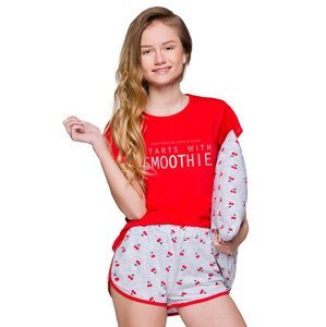 Dívčí pyžamo Nessa s obrázkem a nápisem Taro Barva/Velikost: červená / 146
