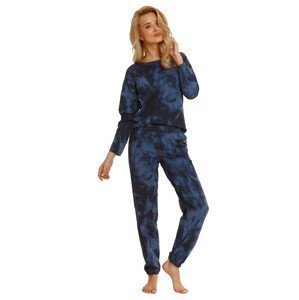 Dámské vzorované pyžamo Penny Taro Barva/Velikost: granát (modrá) / M
