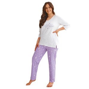 Dámské pyžamo nadměrné velikosti Isabel Taro Barva/Velikost: šedá světlá / XXL