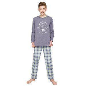 Chlapecké pyžamo Franek s obrázkem medvěda Taro Barva/Velikost: šedá melír / 146