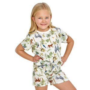 Dívčí vzorované pyžamo Daisy 2908/2909/31 Taro Barva/Velikost: bílá / 140