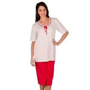 Dámské pyžamo Marynia s jemným vzorem Taro Barva/Velikost: červená / M