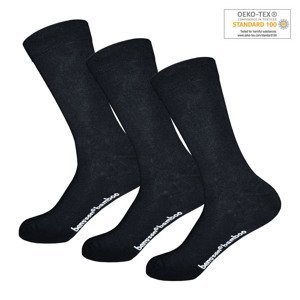 BENYSON 3-PACK Bambusových ponožek klasického střihu Barva/Velikost: černá / 35-40