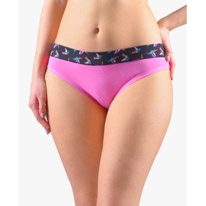 Gina Výhodné balení 5 kusů - Kalhotky bokové se širokým bokem Disco 17 16172P Barva/Velikost: pink, fialová / L/XL