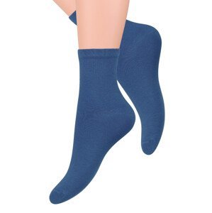 Dámské klasické ponožky jednobarevné STEVEN Barva/Velikost: jeans / 35/37
