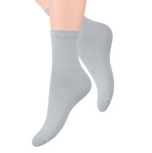 Dámské klasické ponožky jednobarevné STEVEN Barva/Velikost: silver (stříbrná) / 35/37