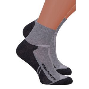 Chlapecké kotníkové ponožky 054/211 STEVEN Barva/Velikost: grey / nero / 38/40