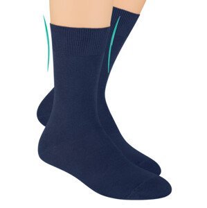 Pánské zdravotní ponožky s lemem 055 STEVEN Barva/Velikost: granát (modrá) / 41/43