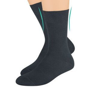 Dámské zdravotní ponožky s lemem 055 STEVEN Barva/Velikost: šedá tmavá / 35/37