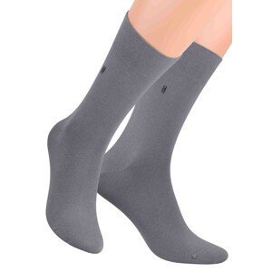 Pánské oblekové ponožky se vzorem kostek 056/2 STEVEN Barva/Velikost: šedá / 39/41