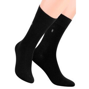Pánské oblekové ponožky se vzorem kostek 056/2 STEVEN Barva/Velikost: černá / 42/44