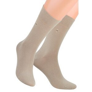 Pánské oblekové ponožky se vzorem šipek 056/4 STEVEN Barva/Velikost: béžová tmavá / 42/44
