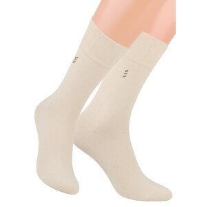 Pánské oblekové ponožky se vzorem proužků 056/5 STEVEN Barva/Velikost: béžová / 45/47
