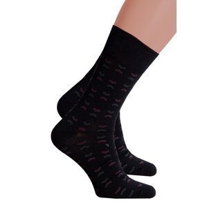 Pánské klasické společenské ponožky 056/176 STEVEN Barva/Velikost: černá / 45/47