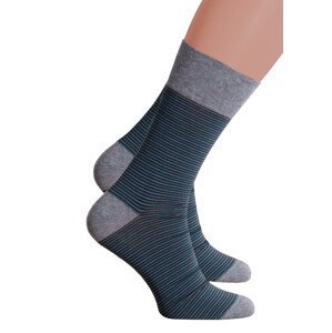 Pánské klasické společenské ponožky 056/177 STEVEN Barva/Velikost: grafit (šedá) / 45/47
