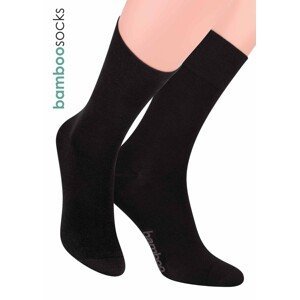 STEVEN Pánské klasické ponožky z bambusového vlákna 086 Barva/Velikost: černá / 41/43