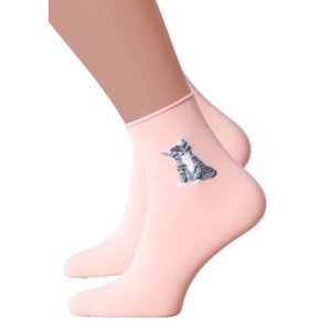 Dámské klasické ponožky Steven 099/791 Barva/Velikost: růžová světlá / 38/40