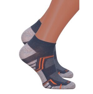 Pánské kotníkové ponožky 101/067 STEVEN Barva/Velikost: světlý melír / 41/43