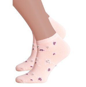 Dámské kotníkové ponožky 114/108 STEVEN Barva/Velikost: růžová (pink) / 38/40
