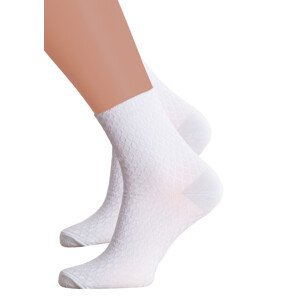 Dámské klasické jednobarevné ponožky 125 STEVEN Barva/Velikost: světlý melír / 35/37