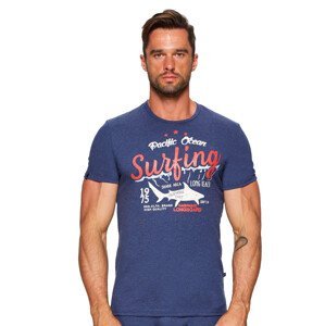 Pánské tričko s nápisem Surfing Fabio Barva/Velikost: modrá melír / S/M