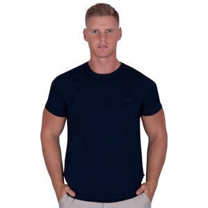 Pánské jednobarevné tričko s krátkým rukávem TDS Barva/Velikost: granát (modrá) / M/L